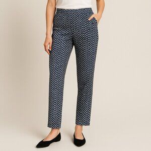 H&M Divided Navy and White‎ Chevron Pants